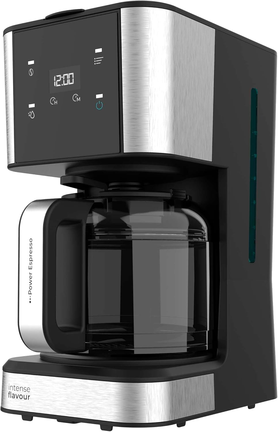 Expresso avec filtre Cecotec Coffee 66 Drop and Touch, puissance 950 W, 1,5 L, 12 tasses, écran tactile, carafe en verre, minuterie 24 heures, 6 interrupteurs, filtre à mailles réutilisable