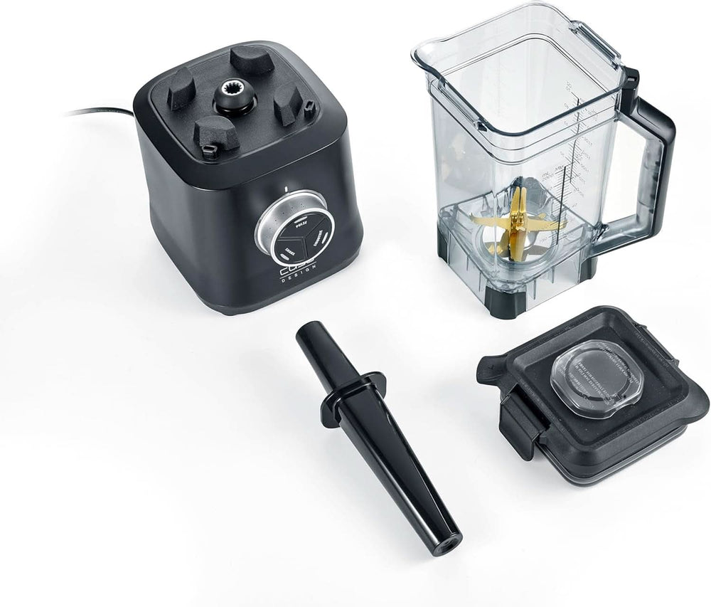 CASO Powerblender B 2000 - Batteur sur socle professionnel, 30 000 tours/min, 2000 watts, mélangeur Tritan (2 L), sans BPA, fonction Pulse, Shake, Smoothie, système de cuisson à 8 voies avec commande Titan Kitchen Naty Shop