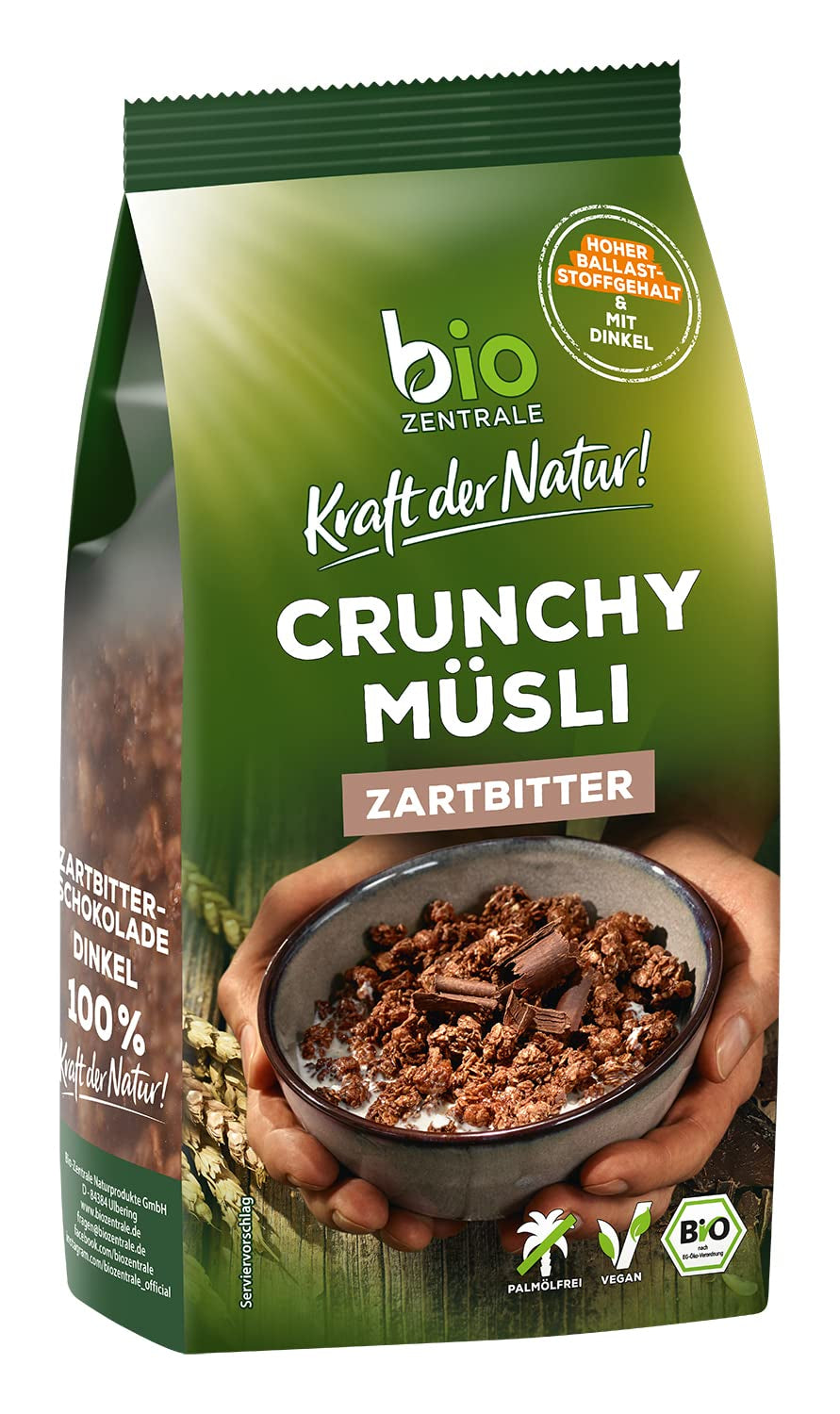 Muesli croustillant aux baies Biozentrale | 375 g de Muesli bio | Idéal pour le petit-déjeuner et votre tasse de muesli à emporter | Une alternative aux barres de muesli