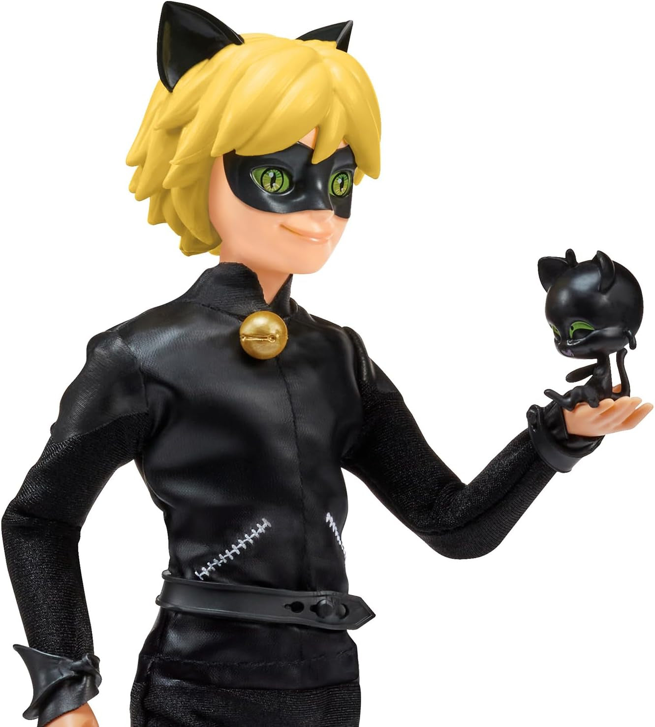 BANDAI - Miraculous Ladybug - Poupée mannequin 26 cm - Motan Noir - Sous licence officielle Miraculous - Poupée articulée Motan Noir - Jouet pour 4 ans et plus - P50002