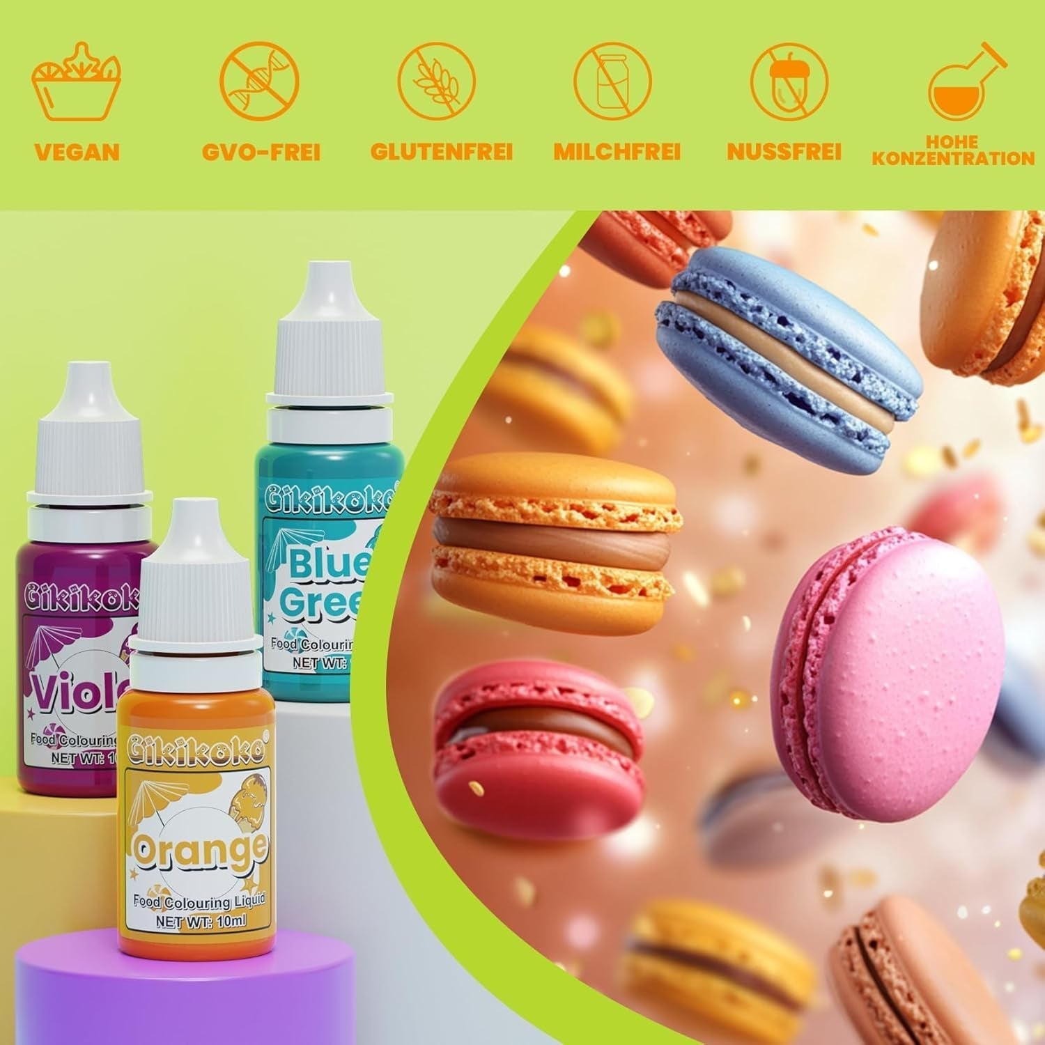 Coloranti alimentari lichizi sau gel, diverse marimi si culori Naty Shop