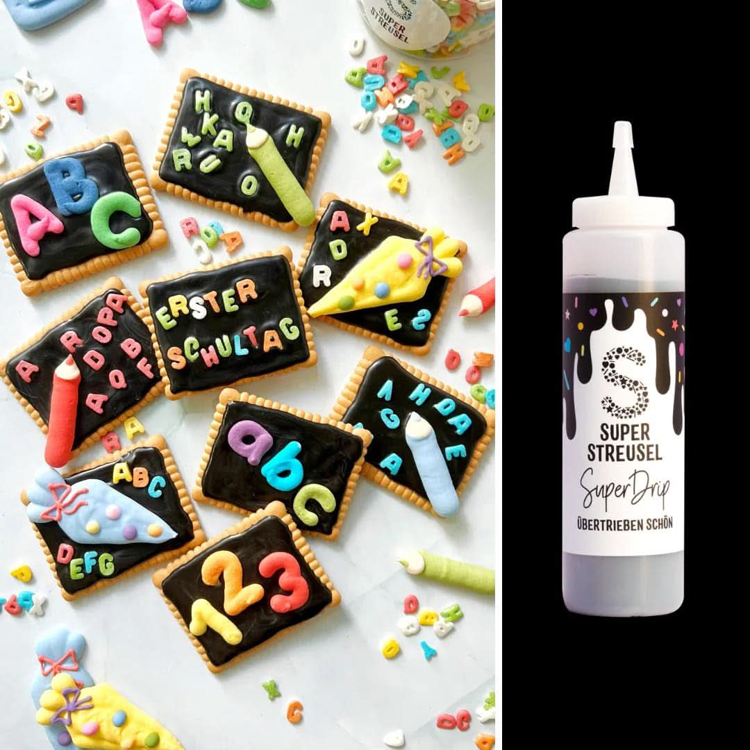 Super Drip Black Cake Glaze Cake Melts Chocolat 300 grammes Glaçages et Décor Naty Shop