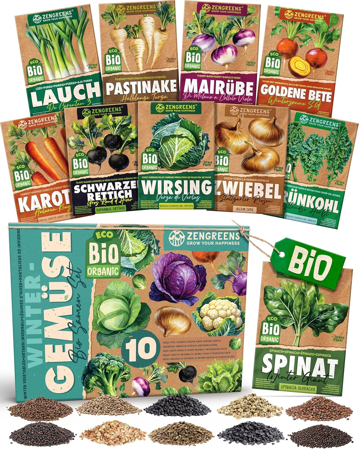 Graines de basilic biologiques dans un ensemble de 6 - 6 graines de basilic pour une culture facile dans le jardin, le balcon ou le parterre surélevé - Graines de plantes - Semis