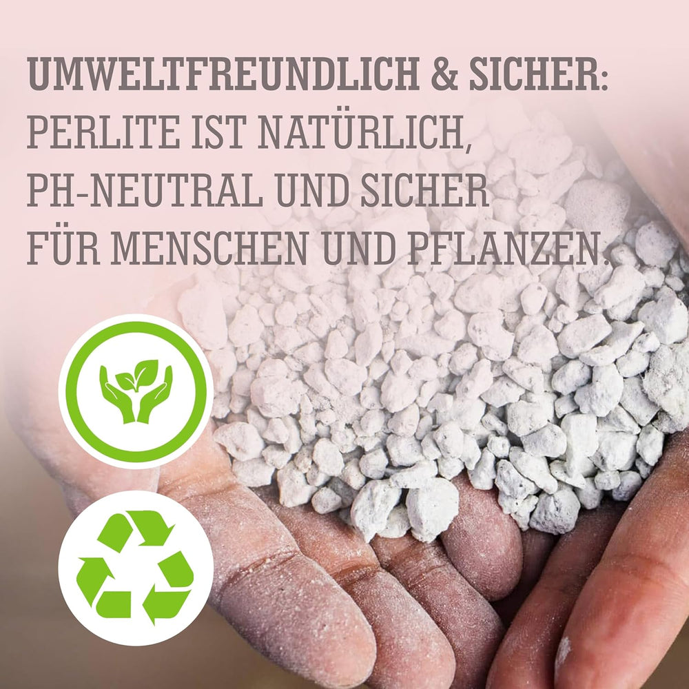 LERAVA® Perlite pour Plantes (5L) – Perlite à gros grains pour l'amélioration des sols – Assure un drainage et une aération optimaux – Additif naturel pour sols et culture hydroponique – Granulés pour plantes