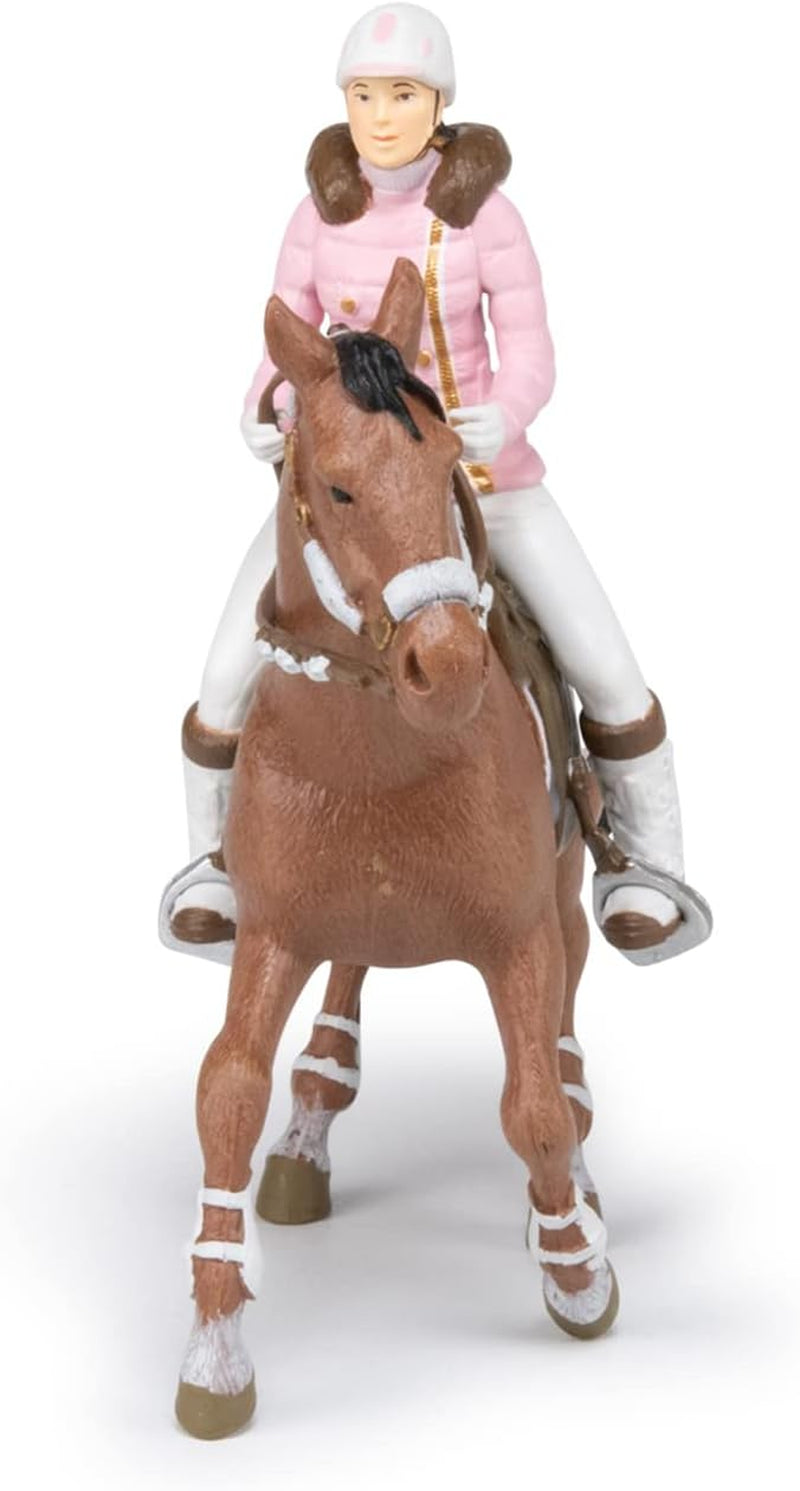PAPO - Figurine Cheval - Rider Fashion Winter, passion de l'équitation, jouet pour enfants à partir de 3 ans. Figurines Naty Shop