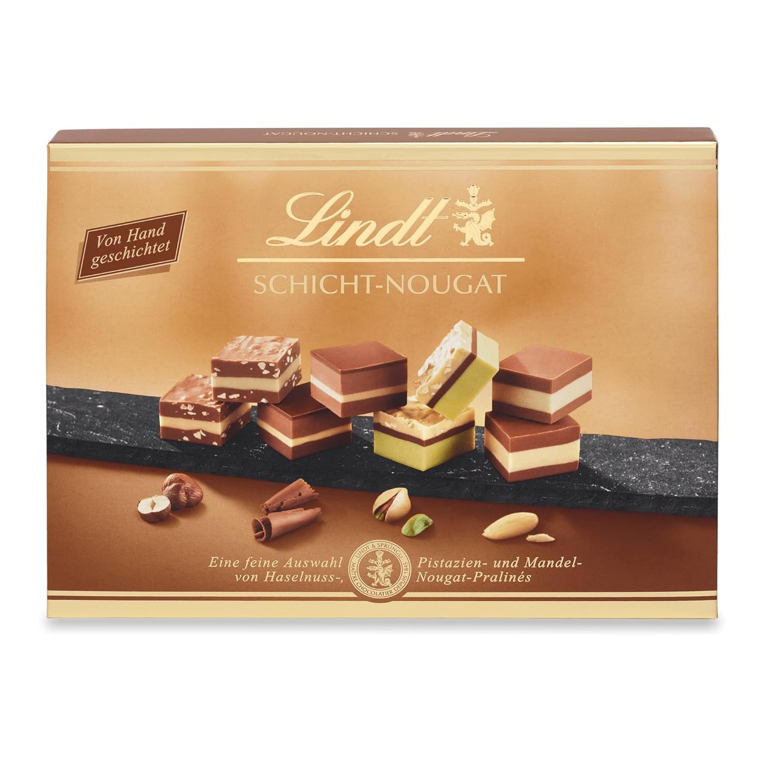 Lindt, Boite de 12 Spécialités de Pain d'Épices aux Amandes, Noisettes et Pistaches, 125 grammes Naty Shop Default Title