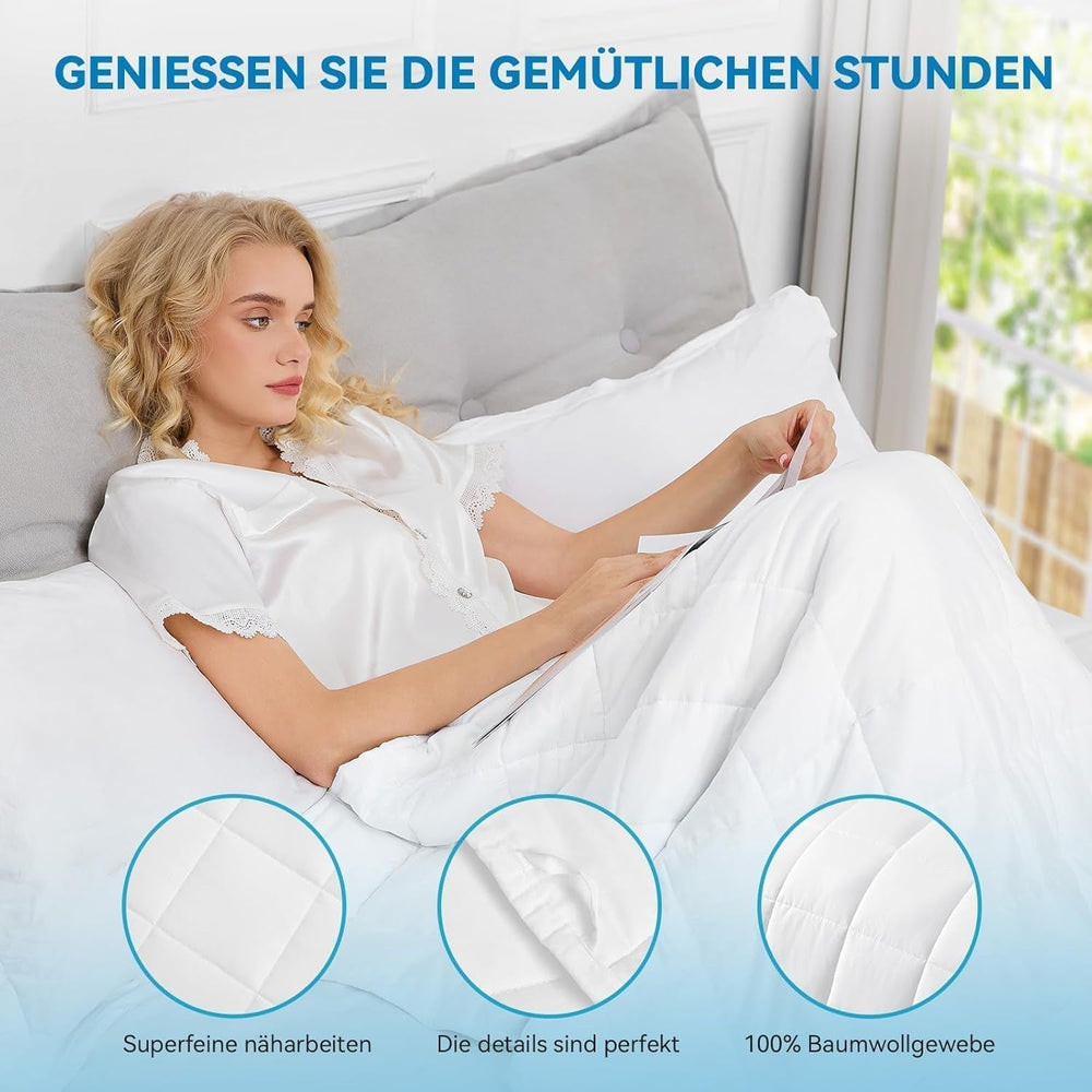 Couverture lestée 7Kg 135X200Cm, couverture lestée en 100% coton, couverture lestée pour adultes pour un sommeil profond, couverture lourde, couverture thérapeutique anti-stress, couverture de relaxation Lits et couvertures Besuche den Autsel-Store