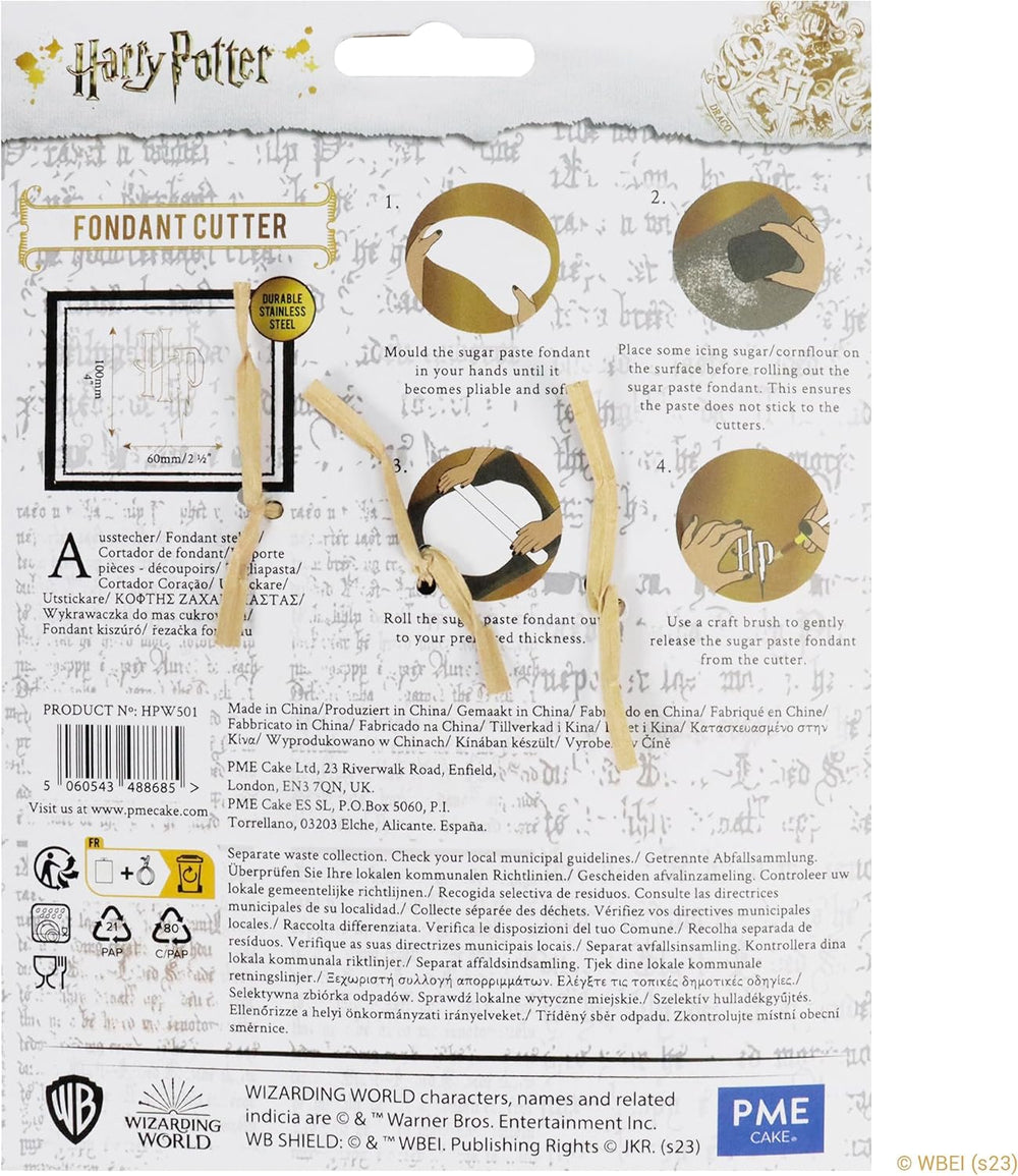 Emporte-pièces et fondant Harry Potter, logo HP