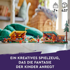 LEGO Friends Cosy Huts At Adventure Camp, ensemble de jeu de rôle en plein air, jouet pour enfants pour filles et garçons à partir de 7 ans avec 3 figurines et renard, jouet de camping 42624 sets de construction Besuche den LEGO-Store