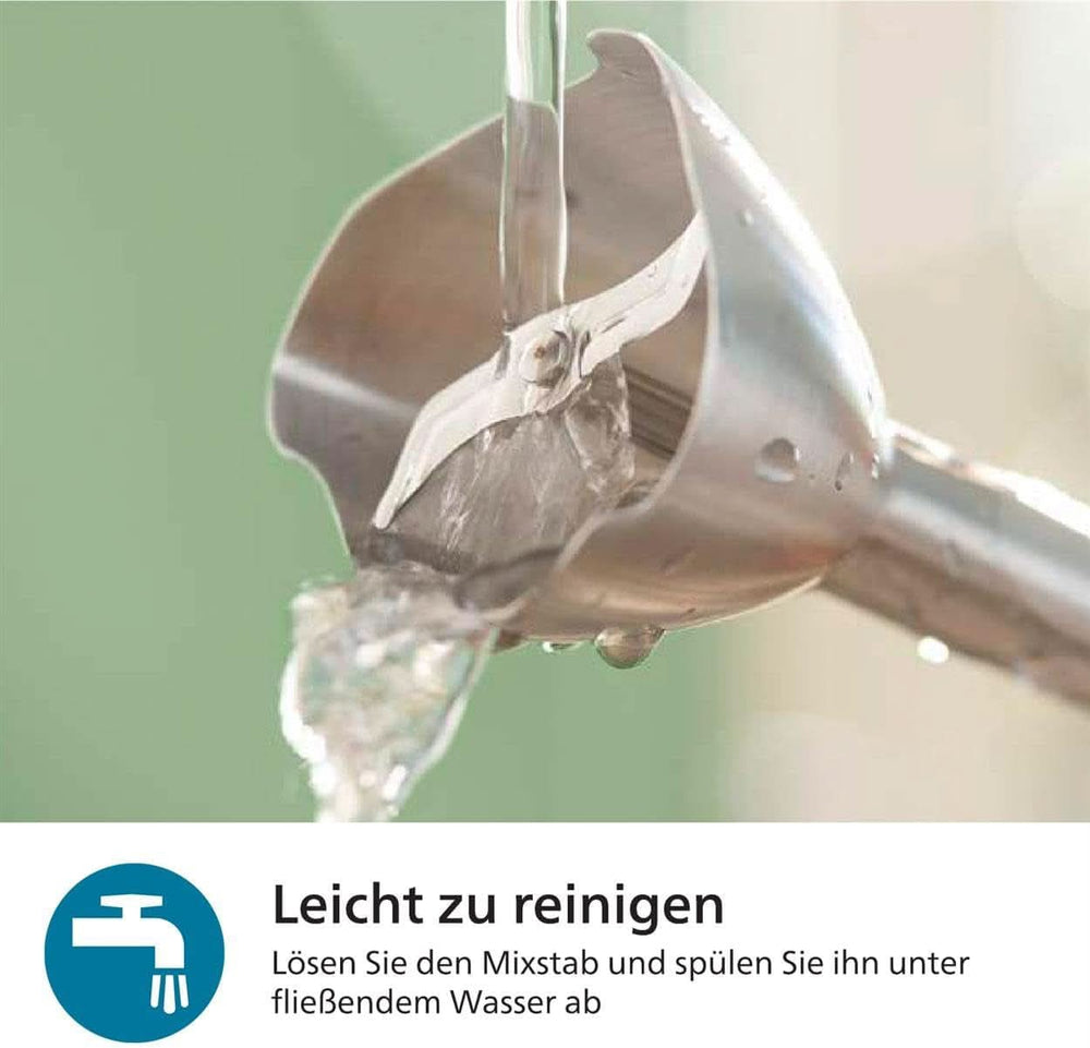 Philips 5000-Serie Stabmixer - 1200W Leistung. Promix-Technologie. Led-Geschwindigkeitsanzeiger. Stufenlose Geschwindigkeitseinstellung. Kompaktes Design. Leicht Zu Reinigen. Schwarz (HR2681/00) Bucatarie Naty Shop