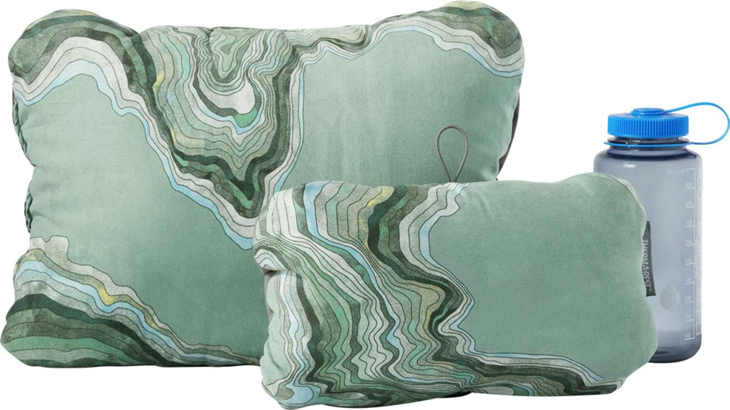 Oreiller compressible Therm-A-Rest Cascade avec cordon, oreiller de camping, couleur : Topowave, taille : L Naty Shop Oreillers de voyage