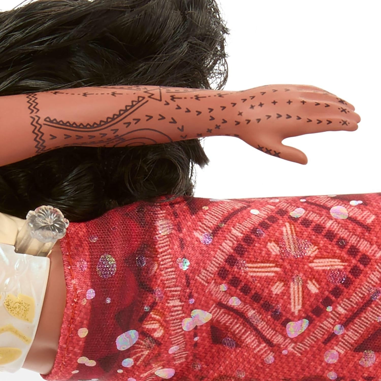 Mattel Toys Disney Moana 2 Tautai Moana Poupée mannequin de natation avec 2 accessoires, haut et jambes changeant de couleur pour les mouvements de natation inspirés du film JFF09