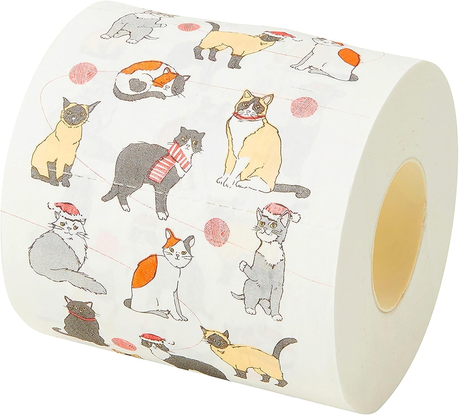 Talking Tables Papier toilette pour chat, accessoire de salle de bain amusant, cadeaux de Noël, BC-PET-T-ROLL-CAT, rouge, taille unique