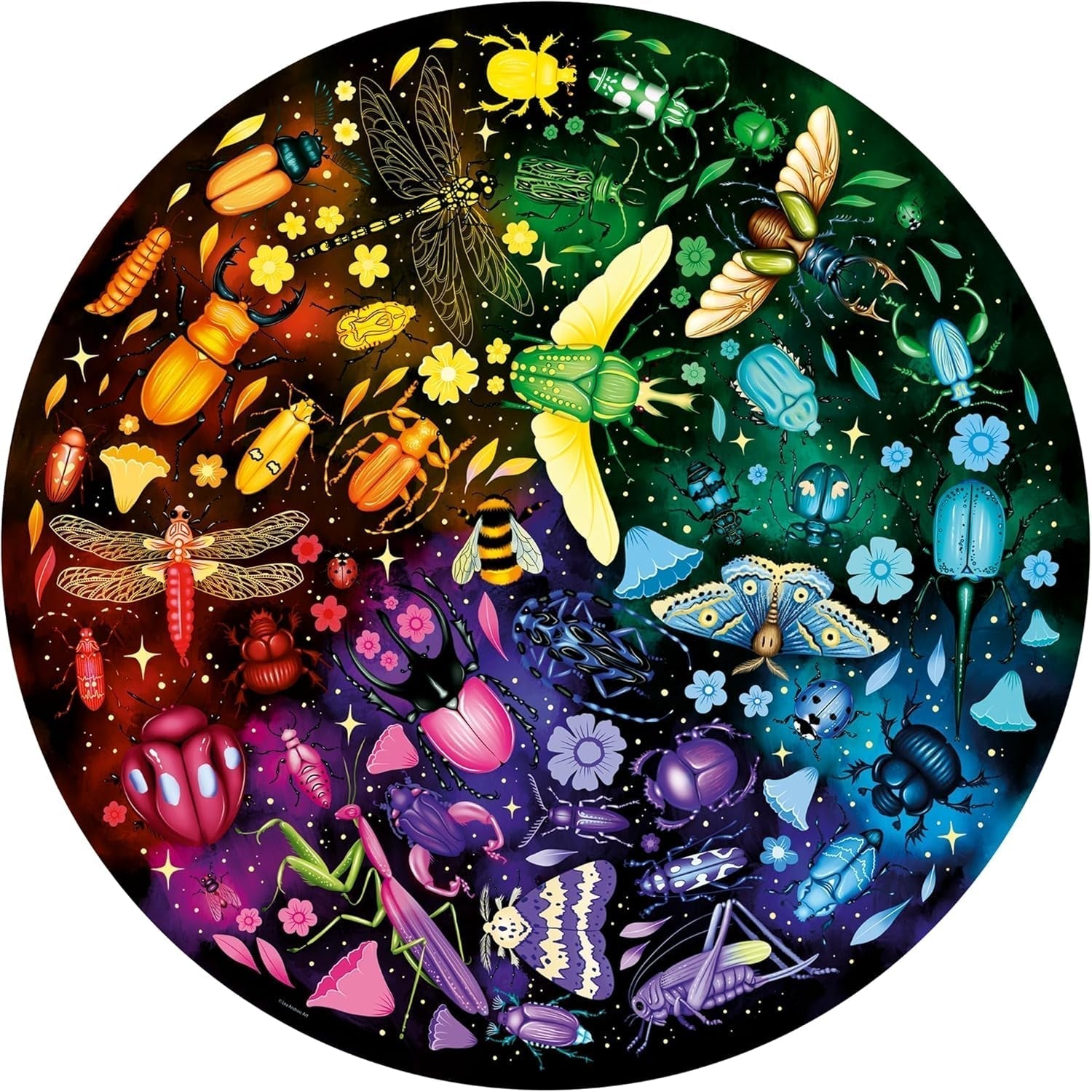 Ravensburger - Puzzle pour adultes - Puzzle rond de 500 pièces - Dès 12 ans - Insectes (roue chromatique) - Puzzle fabriqué en Europe - 12000820 Puzzle Naty Shop Titre par défaut