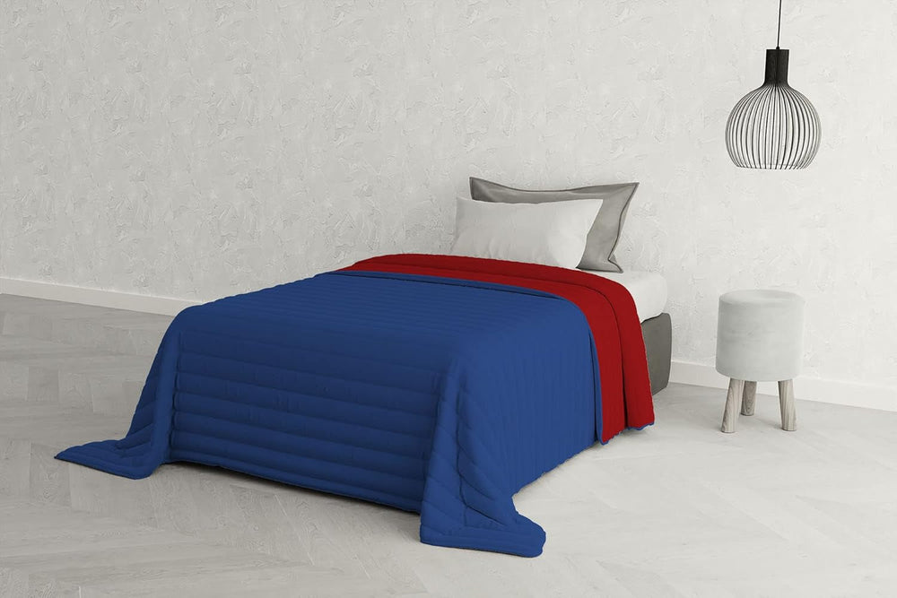 Literie italienne Estivo lit simple, linge, Aqua, 170 X 270 Cm Couettes et couettes Naty Shop Rouge/Bleu 170 X 270 Cm