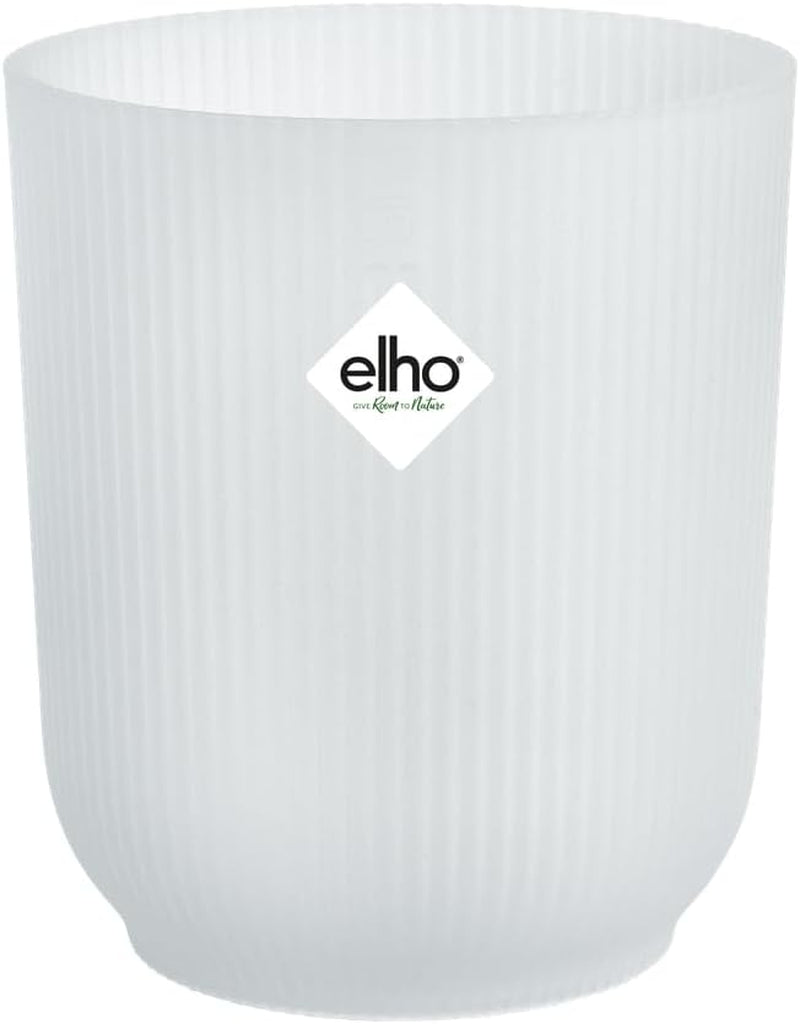 elho Vibes Fold Orchid High 12,5 cm - Pots d'orchidées d'intérieur - Pots de fleurs d'intérieur - Plastique 100% recyclé - Blanc/Blanc soyeux