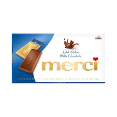Tablette de chocolat crème fine Merci, 100 grammes Naty Shop Bonbons au chocolat 100 grammes Crème Noble