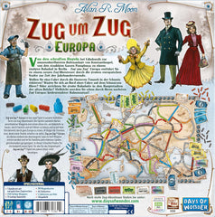 Asmodee, Ticket to Ride: Europa, Days of Wonder, Joc de bază, Joc de familie, Joc de societate, 2-5 jucători, Vârste 8+, 30-60 de minute, Germană