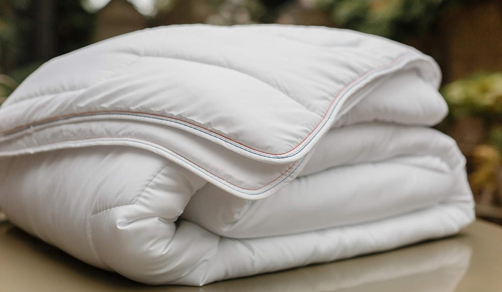 Couette Percale Coton 240 X 220 cm Haute Qualité 100% Percale Coton Doux et Confortable Durable Finition Fine Fabriqué en France Couettes et Couettes Blanc Naty Shop