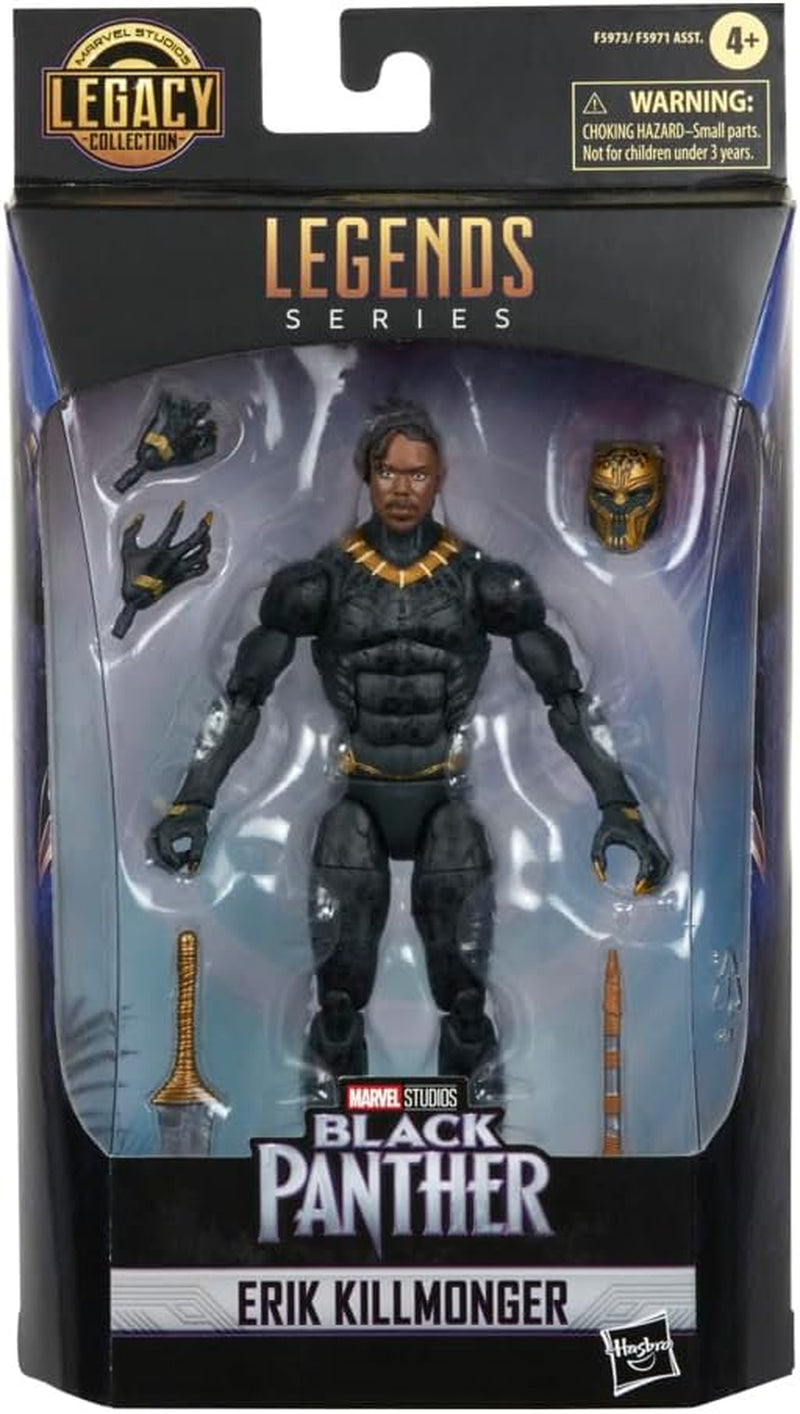 Hasbro Marvel Legends Series Black Panther Legacy Collection Killmonger Figurine à collectionner 15 cm avec 5 accessoires Figurines d'action Naty Shop