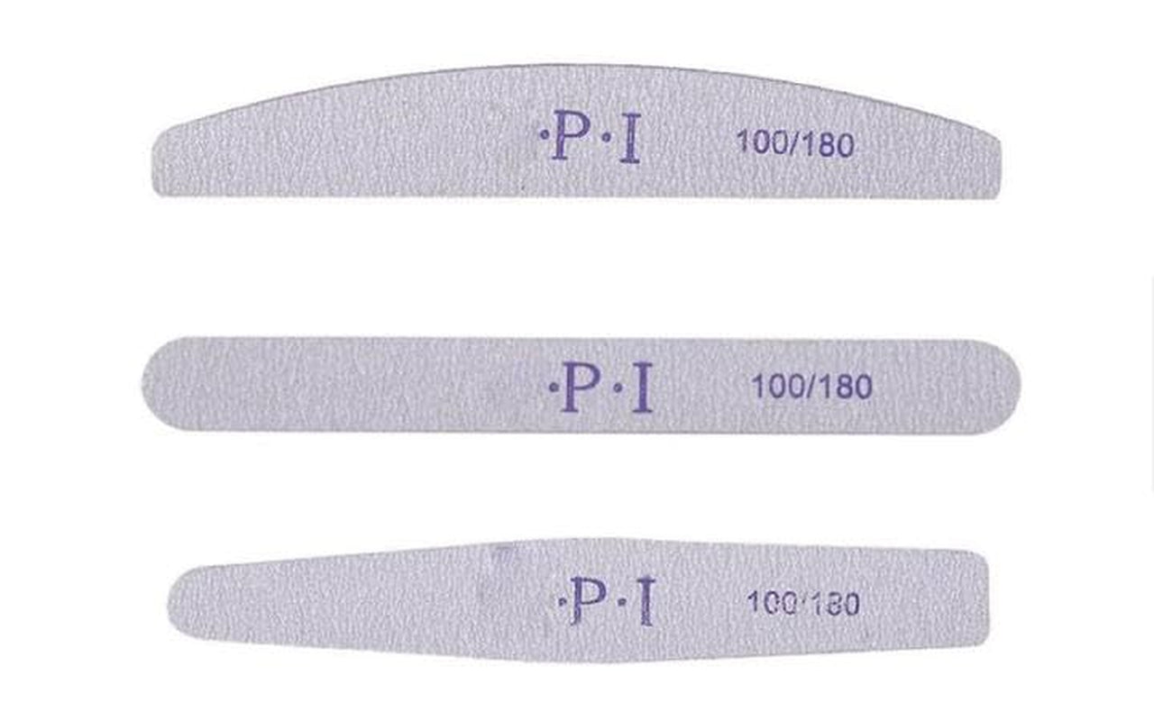 Ensemble de limes à ongles 3 pièces, limes à ongles pour ongles en gel, accessoires pour ongles en gel résistants à l'usure et lavables, lime à ongles professionnelle 100/180 avec 3 formes, blanc