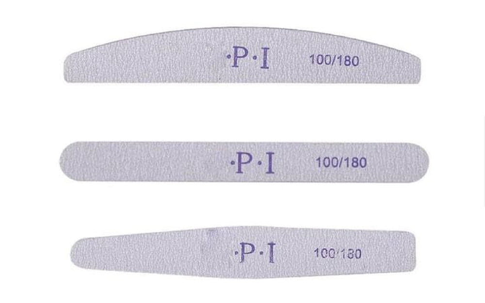 Ensemble de limes à ongles 3 pièces, limes à ongles pour ongles en gel, accessoires pour ongles en gel résistants à l'usure et lavables, lime à ongles professionnelle 100/180 avec 3 formes, blanc