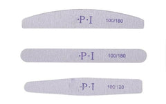 Ensemble de limes à ongles 3 pièces, limes à ongles pour ongles en gel, accessoires pour ongles en gel résistants à l'usure et lavables, lime à ongles professionnelle 100/180 avec 3 formes, blanc