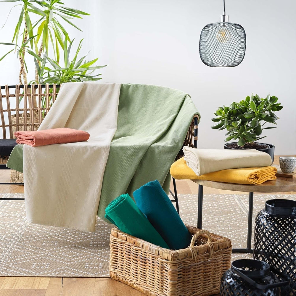 Douceur D'Intérieur, Couverture (220 X 240 Cm) Lucile Curry, Polycoton, Unicolore Douceur d'Intérieur Lits et Couvertures