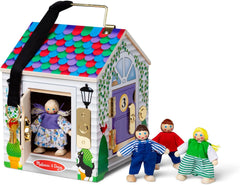 Melissa & Doug Maison de poupée en bois avec sons de cloches, multicolore, convient aux enfants de 3 ans et plus, garçons et filles
