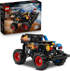 LEGO Technic Monster Jam Grave Digger Feuer und EIS - Monstertruck Modellbau & Konstruktionsspielzeug mit Rückziehmotor - Spielzeug für Kinder, Mädchen & Jungen - Geschenke für Kinder - 42219