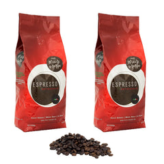 Espresso 2 x 1000 g de grains de café entiers - Un métier de torréfaction italien original pour les plus hautes exigences ! Café, Cappuccino, Expresso, Latte Macchiato