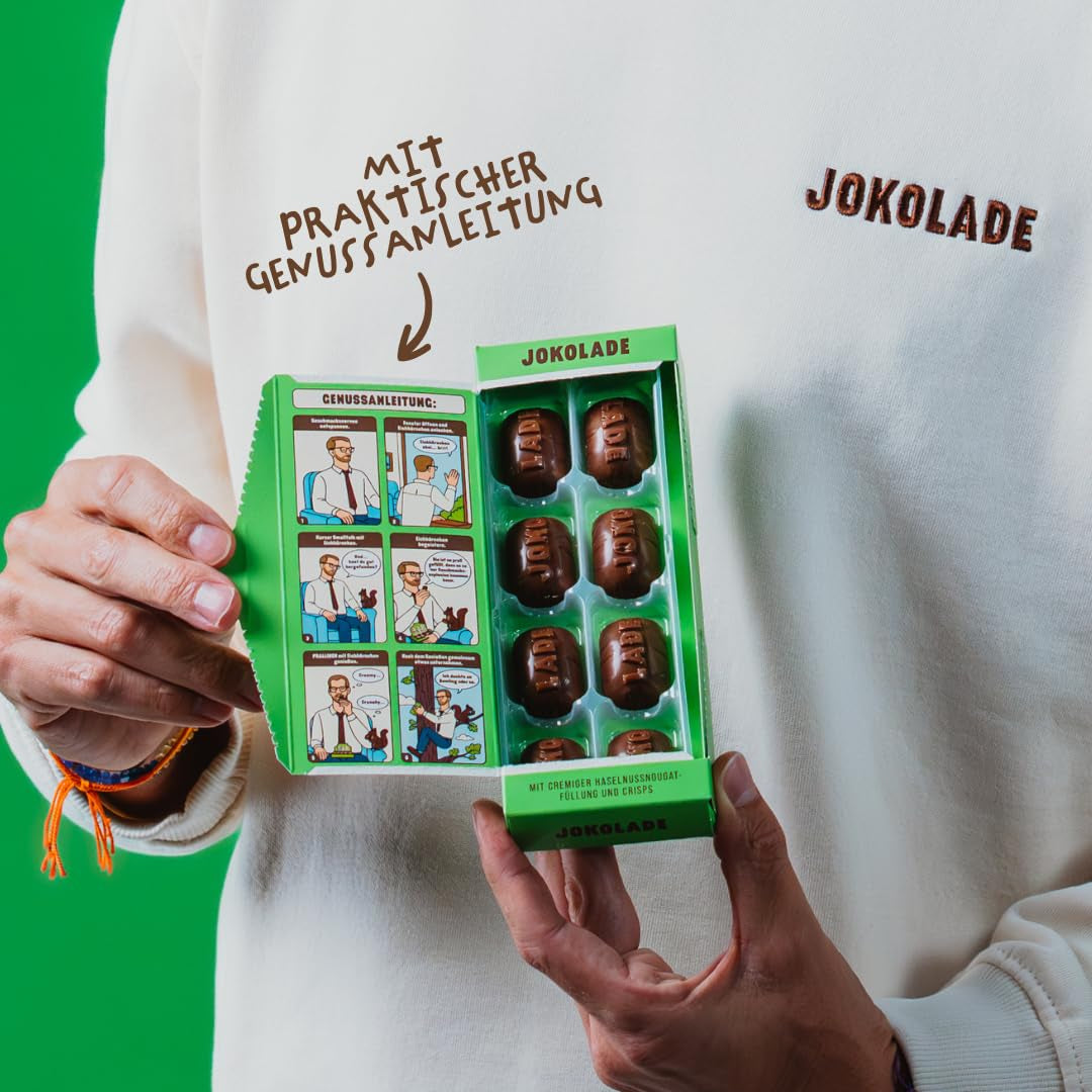 JOKOLADE PRALLINE Pack économique 12 x 80g | Garniture généreuse à la crème de nougat aux noisettes et chips | Chocolat équitable de Joko Winterscheidt