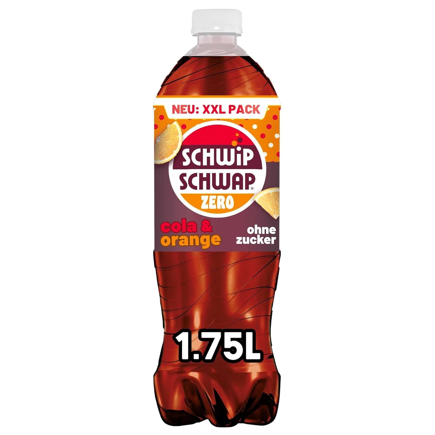 SCHWIPSCHWAP ZERO - XXL PACK - Boisson gazeuse caféinée au cola et aux oranges, set 6 x 1,75 litres Naty Shop