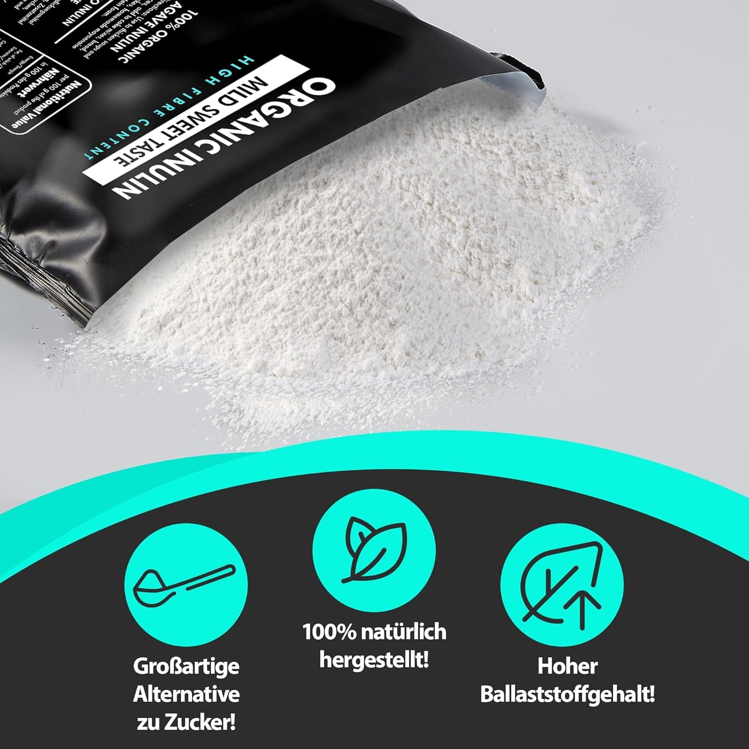 Nature Diet - Bio-Inuline 1 Kg | Aus Agave | Natürliches Präbiotikum Édulcorants Naty Shop