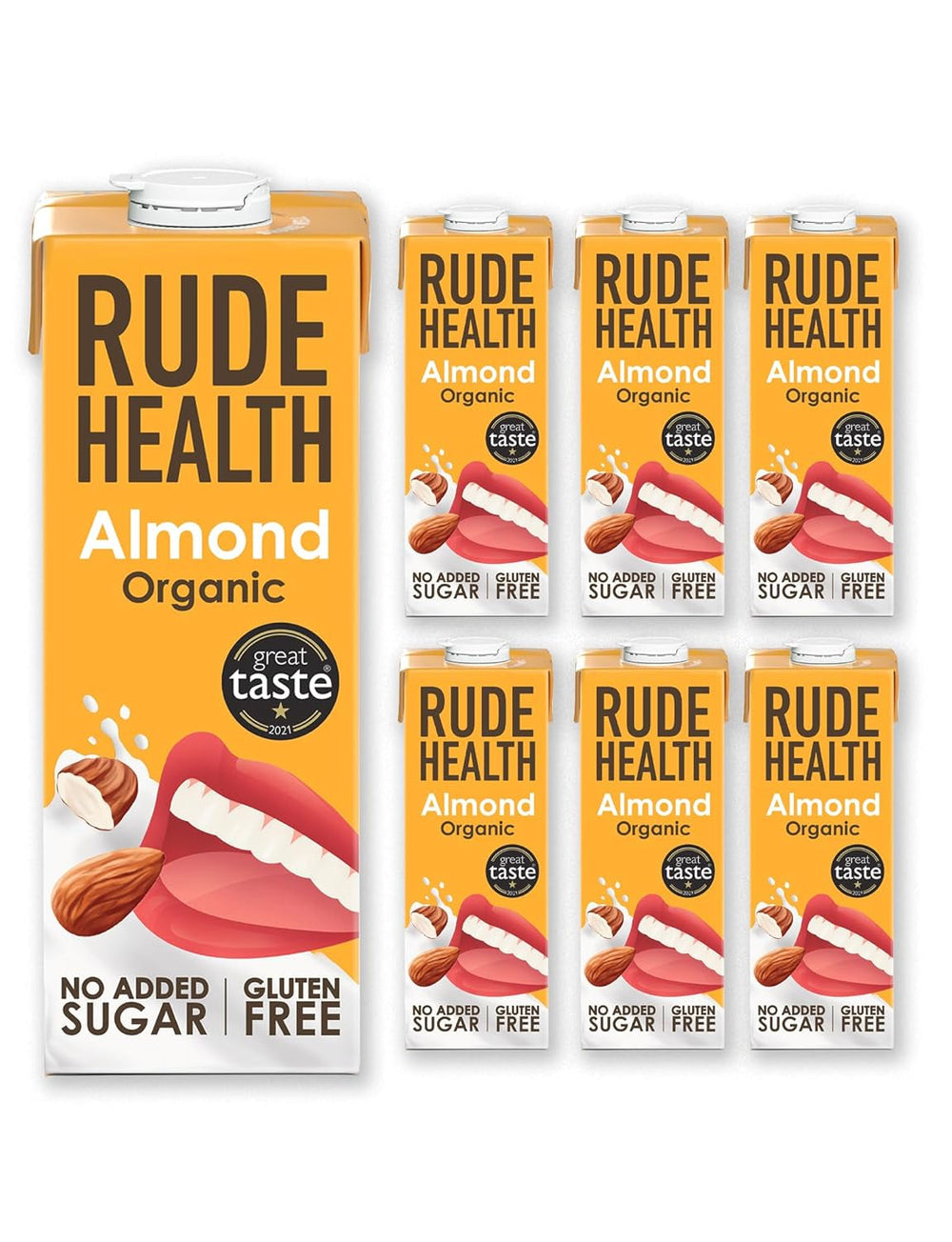 Rude Health 6 x 1 Liter Bio-Cashew-Drink, 100% natürliches Bio-Getränk, glutenfrei, ungesüßt, preisgekrönt, gesund & vegan, 100% recycelbare Verpackung