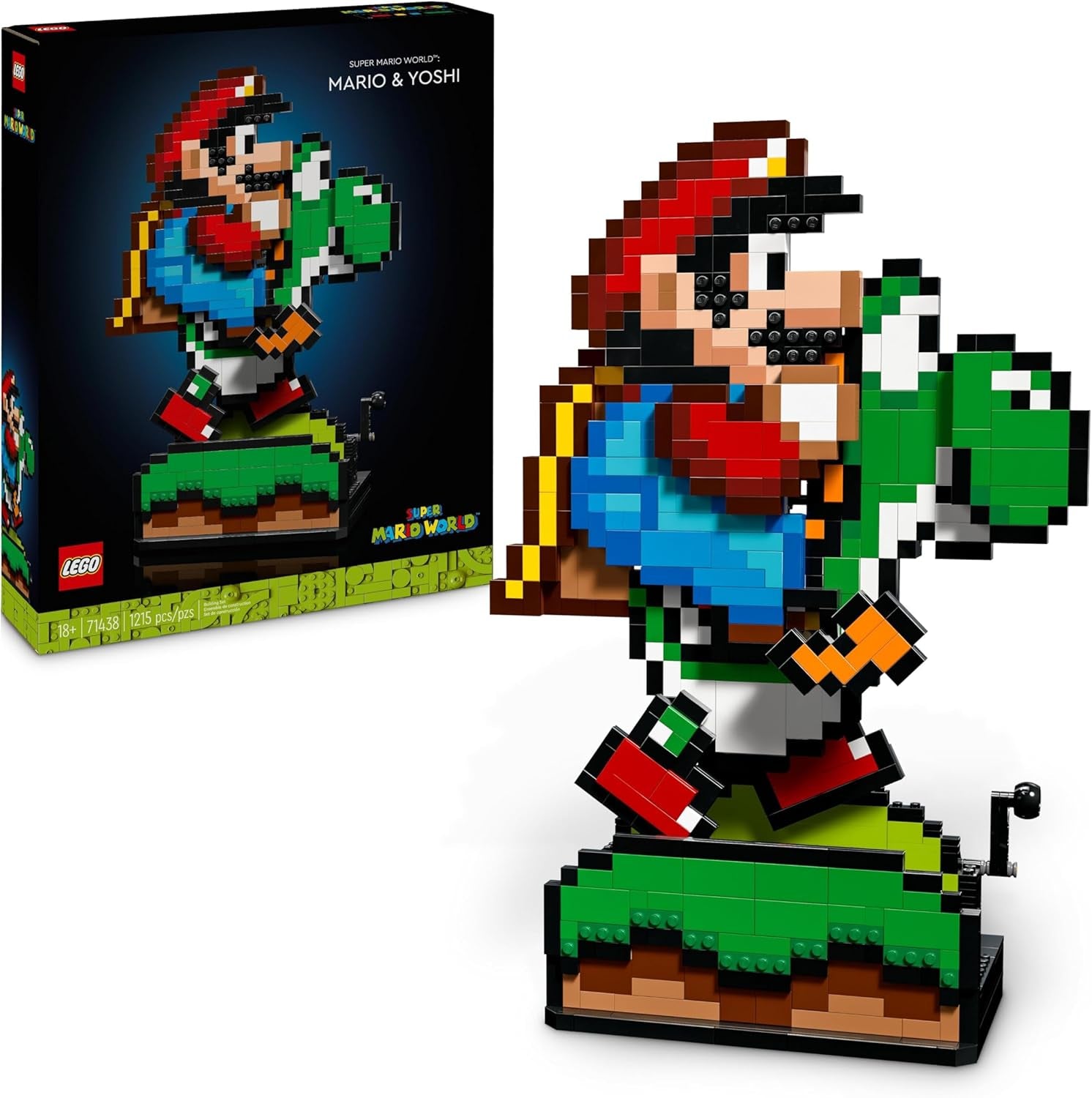 LEGO Super Mario World : Ensemble de collection Nintendo Mario et Yoshi, figurines Pixel, modèle de construction et d'exposition, décoration de la maison et objet de collection, kit de modèle et cadeau pour les fans adultes 71438 Ensembles de construction Besuche den LEGO-Store Default Title