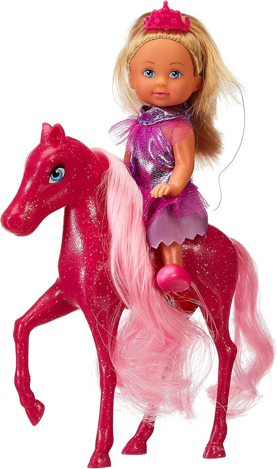Simba 105738667 - Evi Love Little Fairy & Pony, Spielpuppe als Prinzessin mit Fantasie Pferd, 12cm, ab 3 Jahre