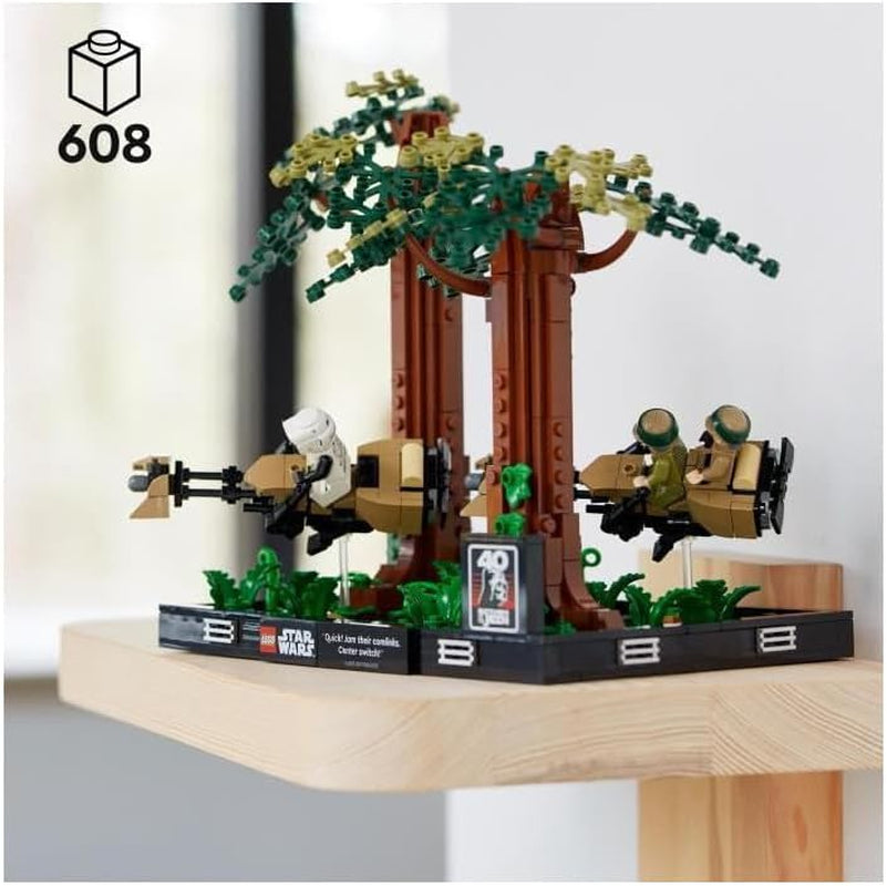 LEGO 75353 Star Wars Poursuite sur Endor - Ensemble diorama, Le retour du Jedi avec Luke Skywalker, la princesse Leia, le Scout Trooper et les Speeder Bikes, ensembles de construction du 40e anniversaire Besuche an LEGO-Store