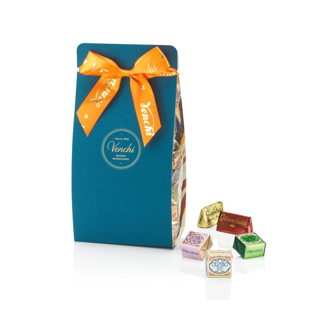 Venchi – Collection Murrine – Coffret cadeau assortiment de chocolats Cremino et Gianduiotti, 411g – Aux noisettes du Piémont IGP – Idée cadeau – Sans gluten