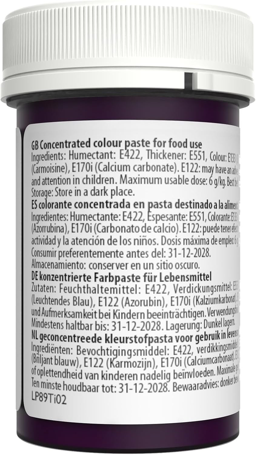 Sugarflair Pasta Colorant Alimentaire Magenta Pastel, Colorant Alimentaire pour Pâtes, Fondant et Massepain, Couleurs Spectrales Concentrées - 25g