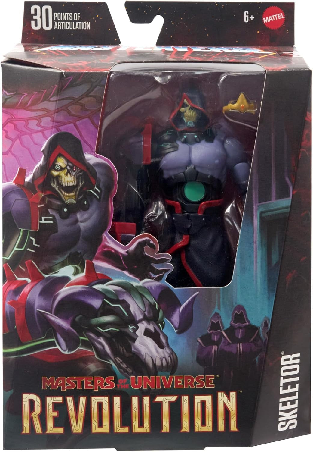 Masters of the Universe: Revolution Masterverse Skeletor Action Figure, figurină de colecție cu 30 de puncte de mișcare și braț robotic mobil, Motu Toy, HYC46 Action figures Naty Shop