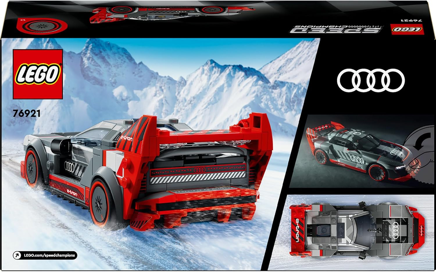 LEGO Speed Champions Audi S1 E-Tron Quattro Ensemble de voiture de course avec jouets de voiture à construire, jouer et exposer, modèle de voiture pour enfants, cadeau pour garçons et filles de 9 ans 76921 Ensembles de construction Besuche den LEGO-Store