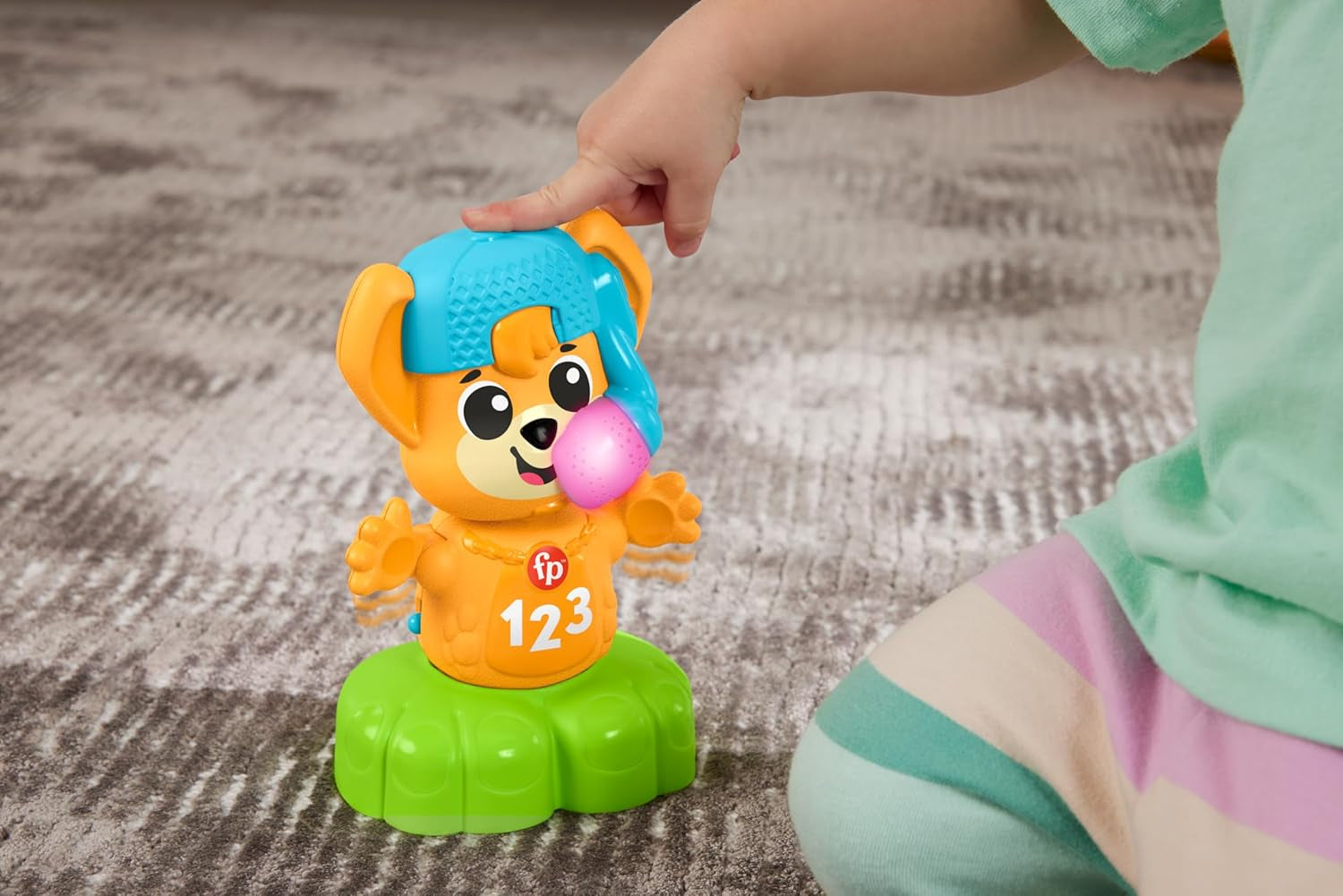 Fisher Price Animal Band Rino le renard apprend les contraires, renard interactif pour apprendre par le mouvement, lumières colorées, chansons et sons, jouet pour bébé, 9 mois et plus, HYL02 Baby Toys Naty Shop