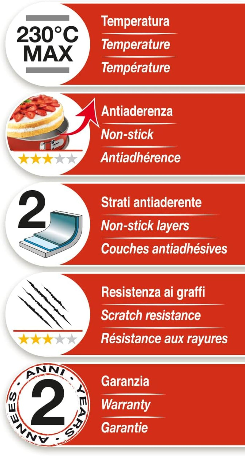 508000000hgnam Rossana 2.0, forme coeur 25 cm, acier avec revêtement inadéquat, Moules et plaques pour pâtisserie Naty Shop