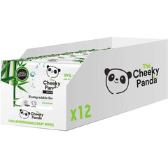 Cheeky Panda Baby Lingettes humides en bambou | 720 lingettes éco | Produits essentiels délicats et doux pour les nouveau-nés