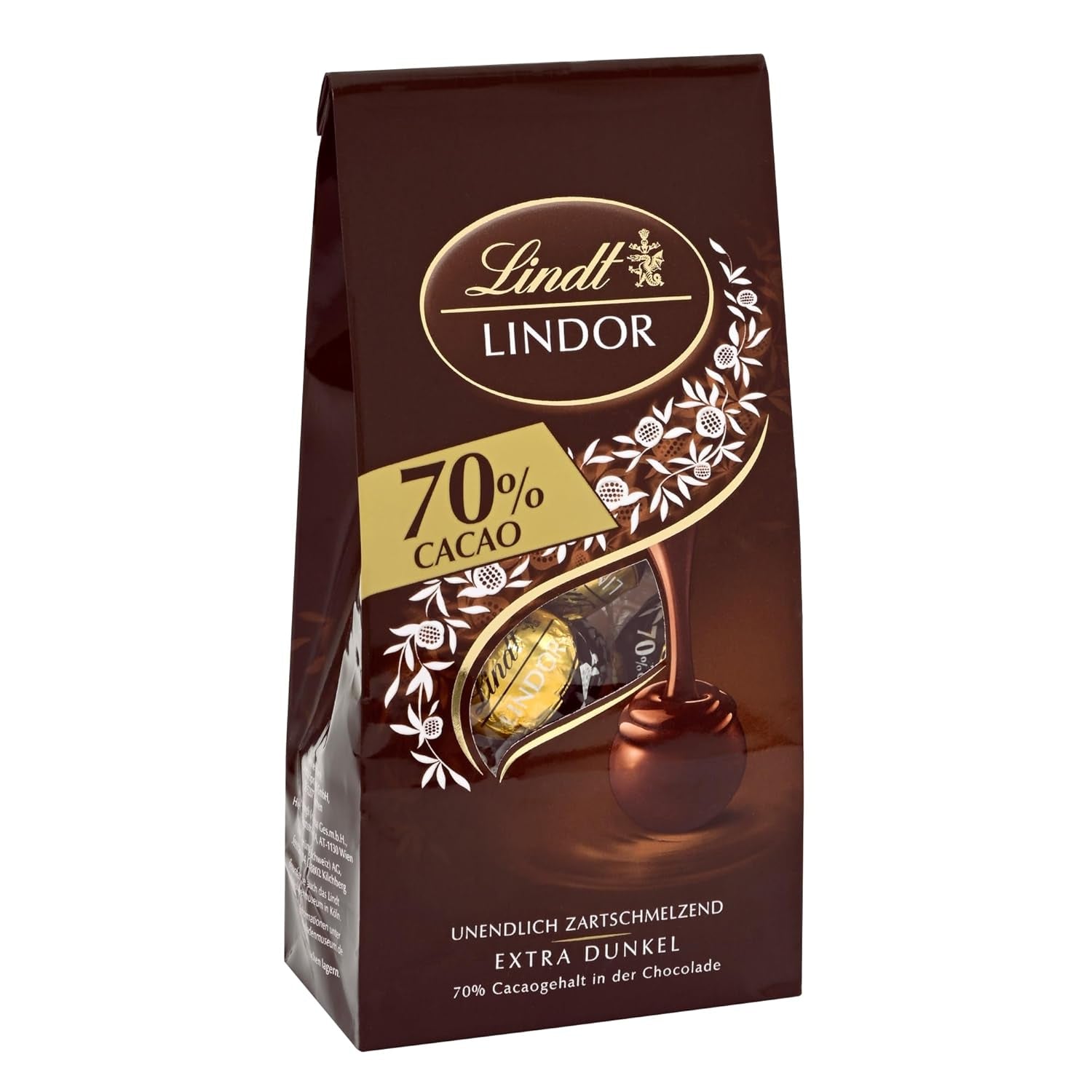 Boules de chocolat Lindt LINDOR 70% de cacao Extra Noir, sachet de 99 grammes Bonbons au chocolat Naty Shop Default Title