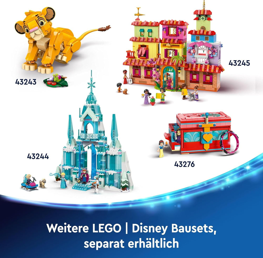 LEGO ǀ Disney Frozen Elsas Winterpalast, BAU- und Spielset für Kinder mit Modell-Palast und Minifiguren ELSA und Anna, Geschenk für Mädchen, Jungen und Filmfans ab 6 Jahren 43244