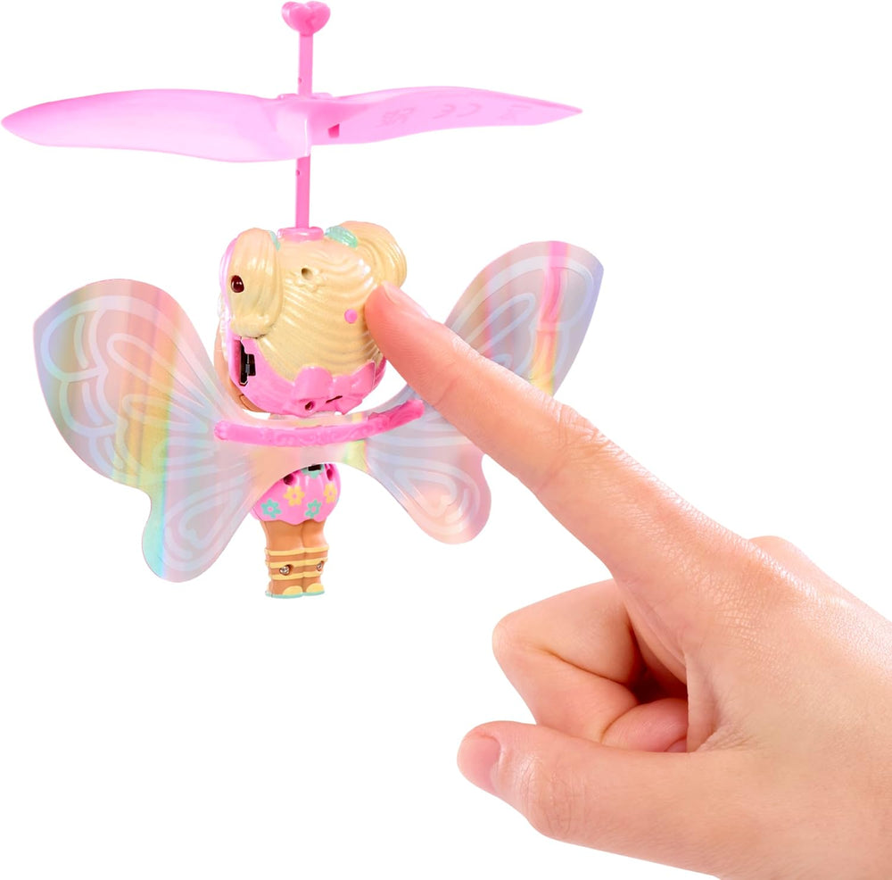 Mdr Surprise ! Magic Flyers Fairies Tots - Flower Child - Comprend 1 poupée et 1 baguette magique dans un paquet en forme de fleur, 2 à collectionner, Rose