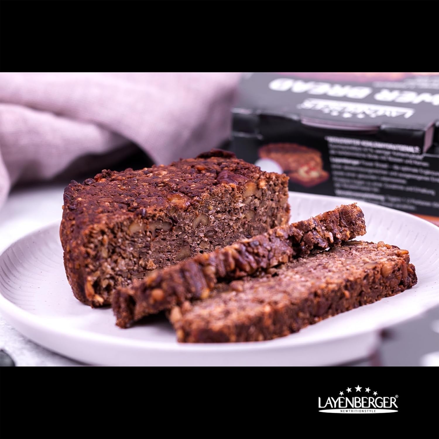 Layenberger Prower Bread Walnut, Eiweiß- Und Ballaststoffquelle, Ohne Konservierungsmittel, Ohne Hefe, Ohne Mehl, Mit 14G Protein Pro 100G, (1 X 500G) Mélange pour la pâtisserie et la cuisine Naty Shop