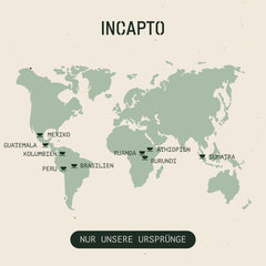 Sélection de grains de café Incapto dans le monde entier | Sélection de 10 origines du monde | Café de spécialité | 100% Arabica | Idéal comme coffret cadeau café | Pour les amateurs de café | 10 paquets x 100g